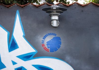 FCK graffiti maleri detalje