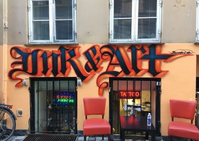 Tattoo shop graffiti kunst