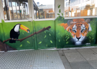 Vægmaleri af tiger