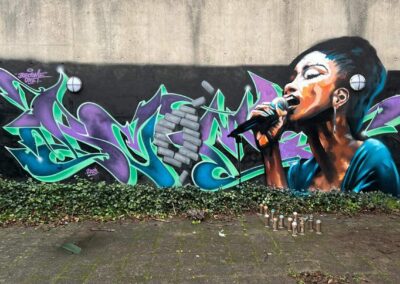 Bcome - Way, Graffiti kunst på mur 2023