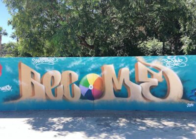 Become graffiti kunst i Malaga spanien 2019